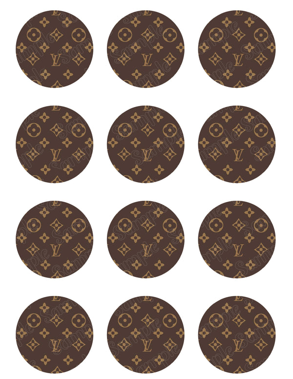 Louis Vitt Fashion Edible Cupcake Toppers
